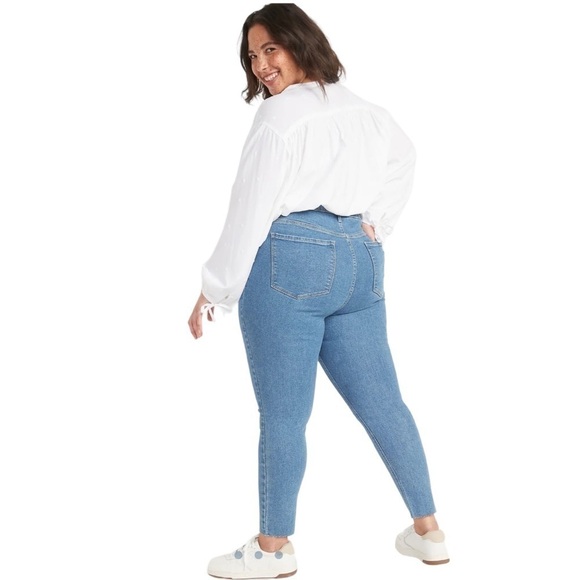 Old Navy Womens High Waist Rockstar Super Skinny Ripped Ankle Jeans Plus Size 20 - Picture 2 of 11